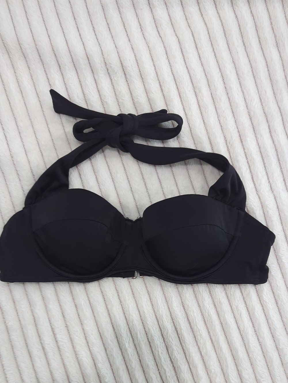 Victoria's Secret Black Halter Bandeau Bikini Top - Women Intimates